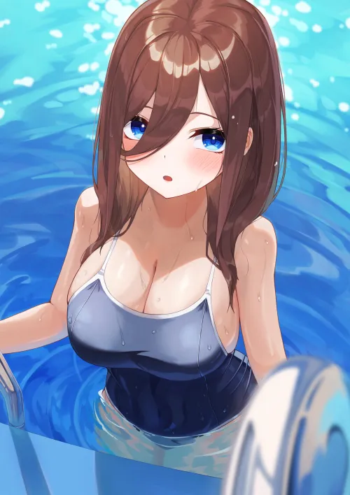 Thumbnail Swimsuit Miku Enjoys Pool Time in BigAnimeTiddies by marxsander2016