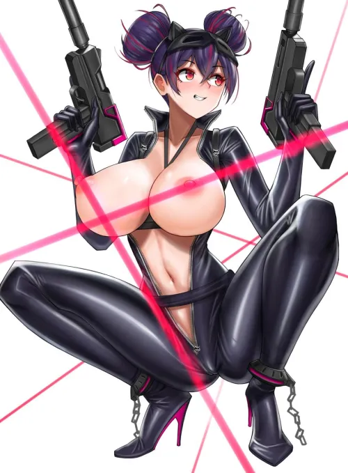 Thumbnail Quency in a Crouching Pose Nikke: Unveiling Secrets by Banana-7637 | OppaiLove