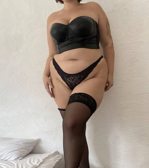 Thumbnail Embrace 'Sexy Lingerie, Sexy Stockings, and Leather Corset Bra' Glamorous Look