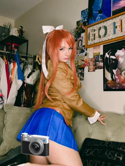 Thumbnail Digital Cosplay Delight: Monika DDLC by Self - angelicluna111 | cosplaygirls