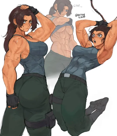 Thumbnail Sketch Dive into Lara Croft's World by TheTMoneyMan in fitdrawngirls Category