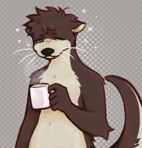 Thumbnail Morning Coffee with RainingDeer: A Furry Treat by Biznasty_
