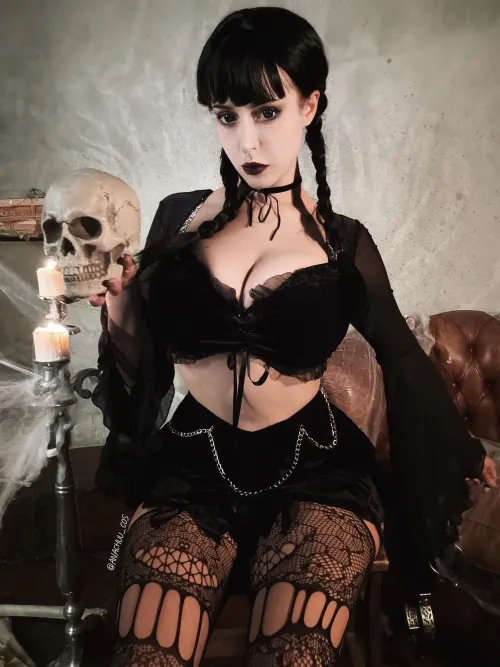 Thumbnail Enter the Fascinating World of Cosplay with Wednesday Addams by Anachuunyan