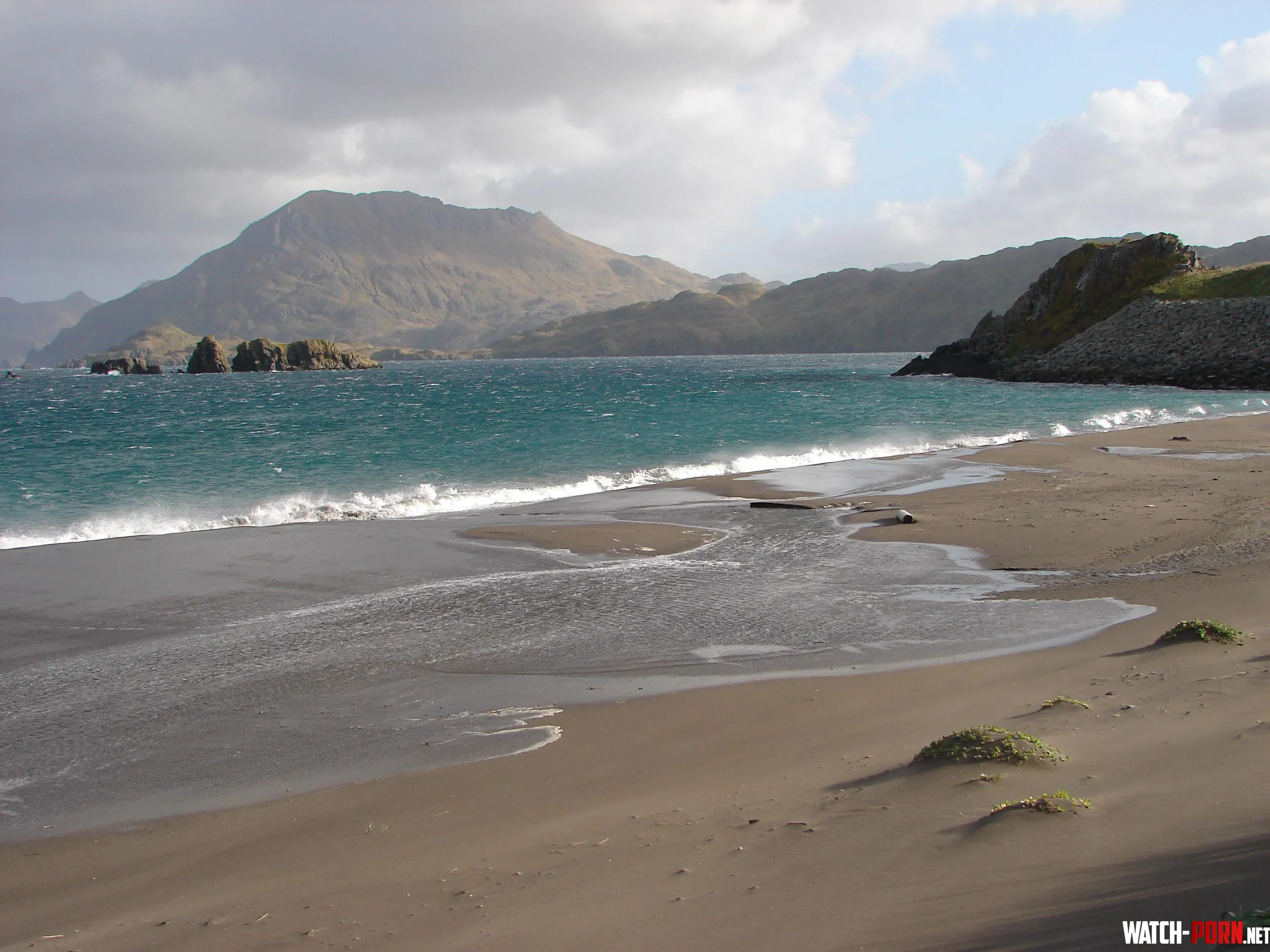 Black sand beach in Alaska  by colapepsikinnie