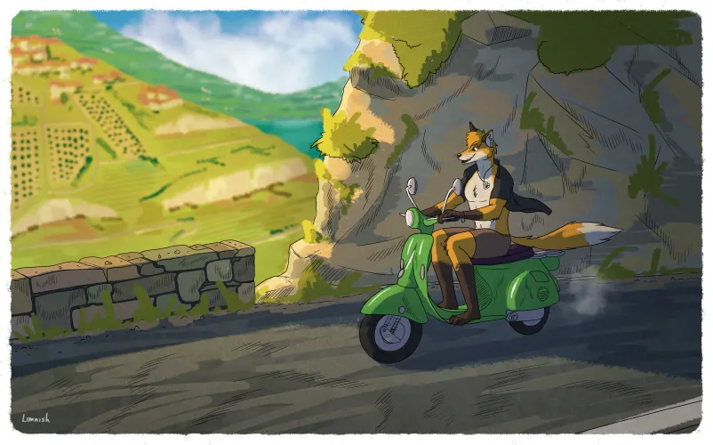 Thumbnail Summer Vespa Ride Delights by Limnisk for Doppelfoxx