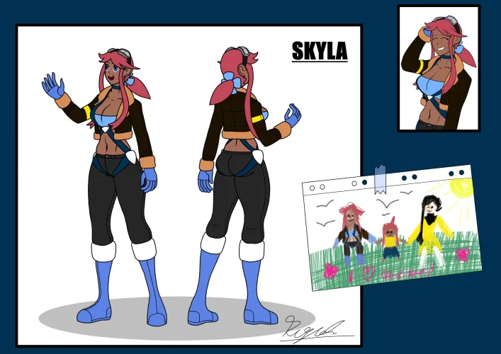 Thumbnail Skyla Design Sheet - Rigidsttructure's Pokemon Black & White Yuri Creation