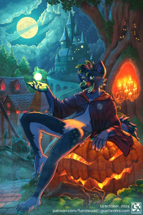 Thumbnail Lycantropunk Introduces Hyena OC Blue Star on FA for Furry Enthusiasts