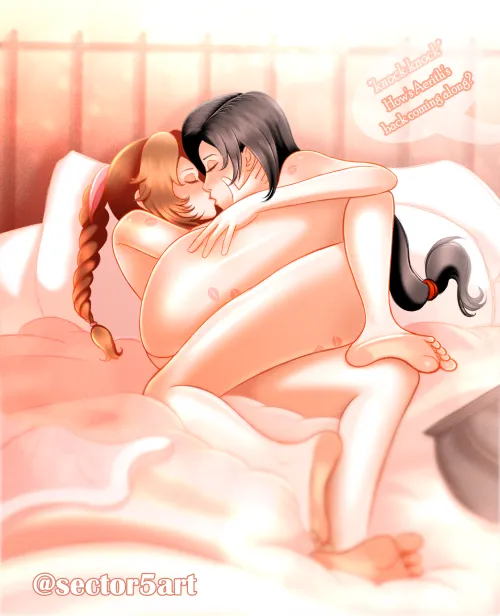 Thumbnail sector5art's Rule34 Night in Kalm - Aerith and Tifa from Final Fantasy 7