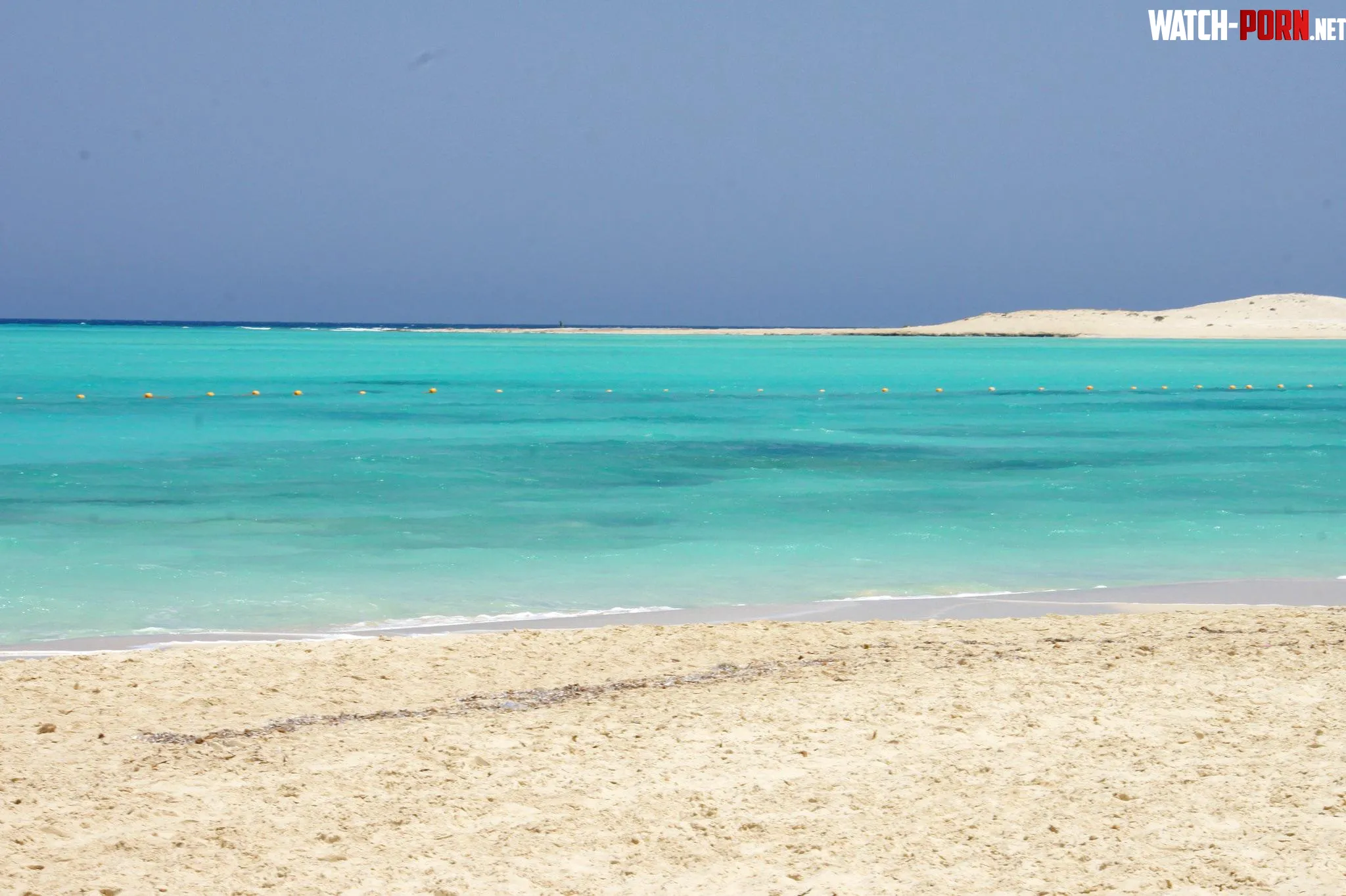 Sandy beach with clear water Egypt by VillegasBelice