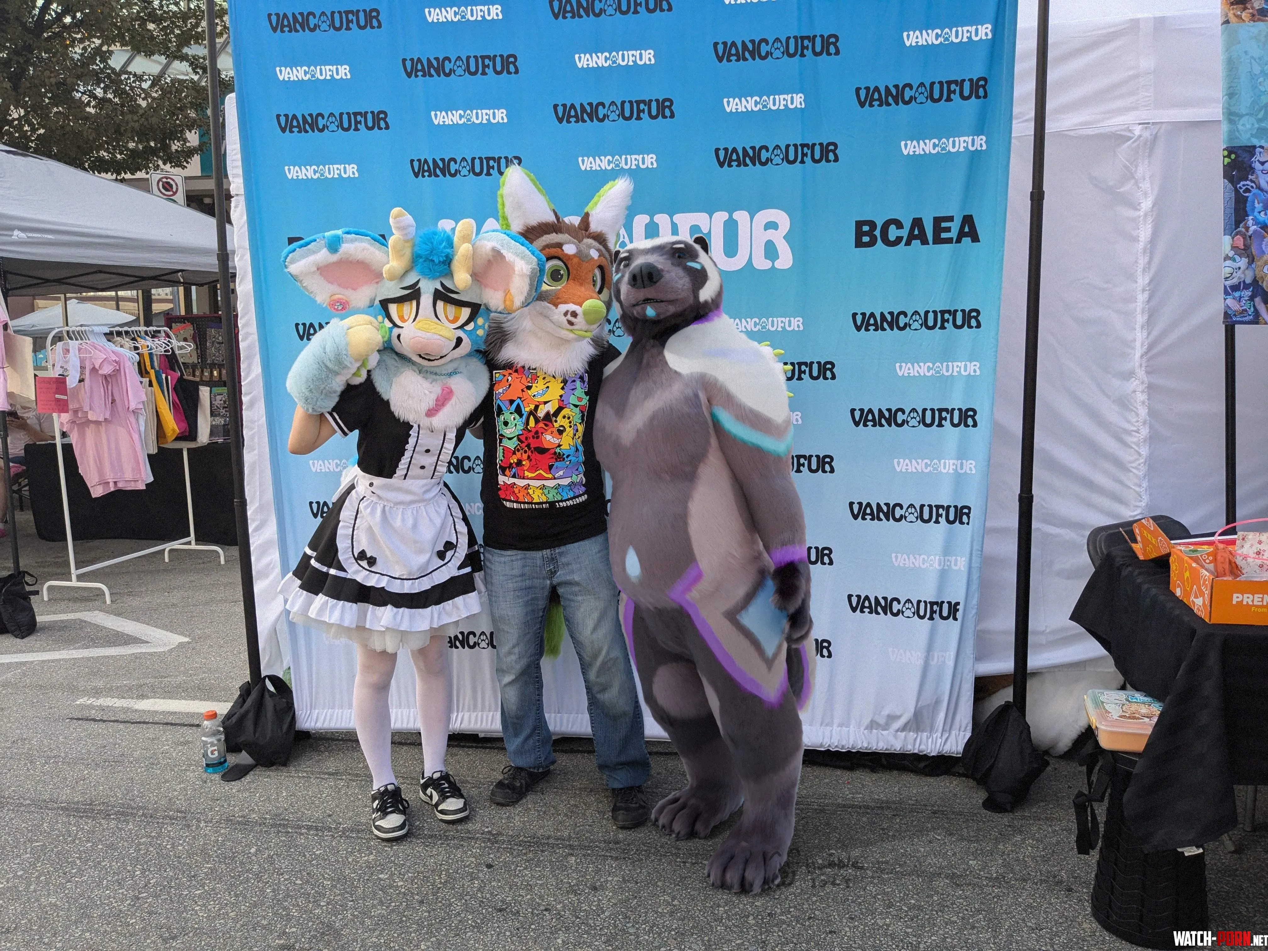 Having some fun at the Vancoufur booth at the New Westminster Pride Festival This is a photo edit by hubofeverything