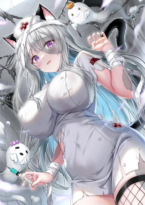 Thumbnail Dive into the World of Nekomimi with FoehammersRvng's Zombie Nurse Cat Kyariko