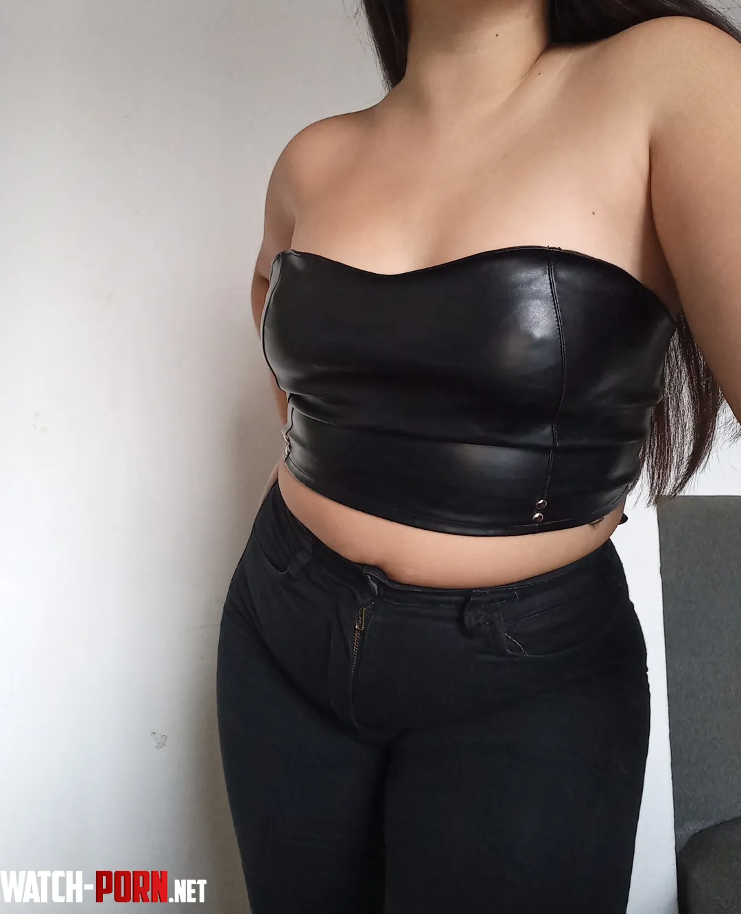 This leather outfit looks amazing on me by Sensitive_Farmer5386