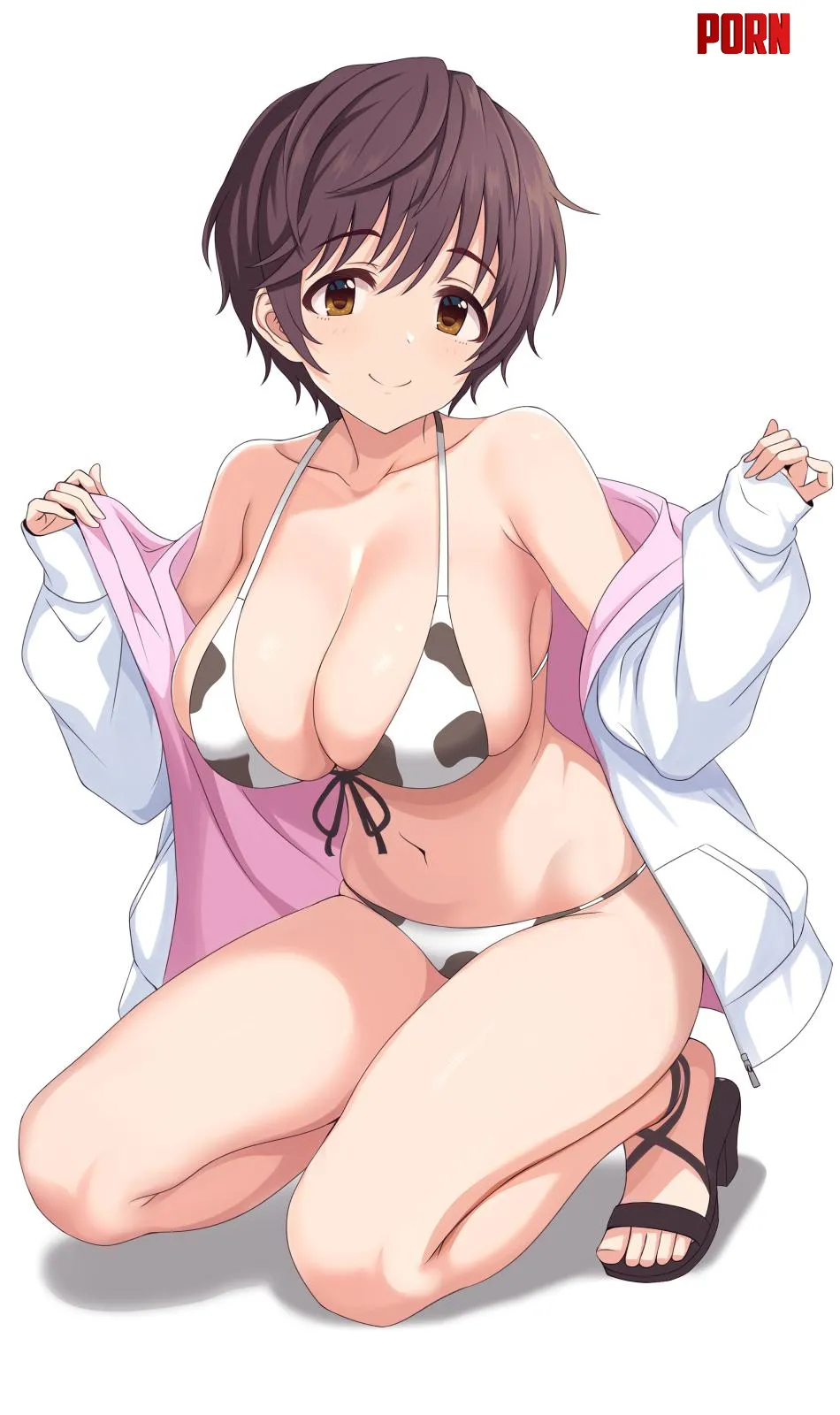 Cow Bikini Shizuku idolmaster by A_MASSIVE_PERVERT