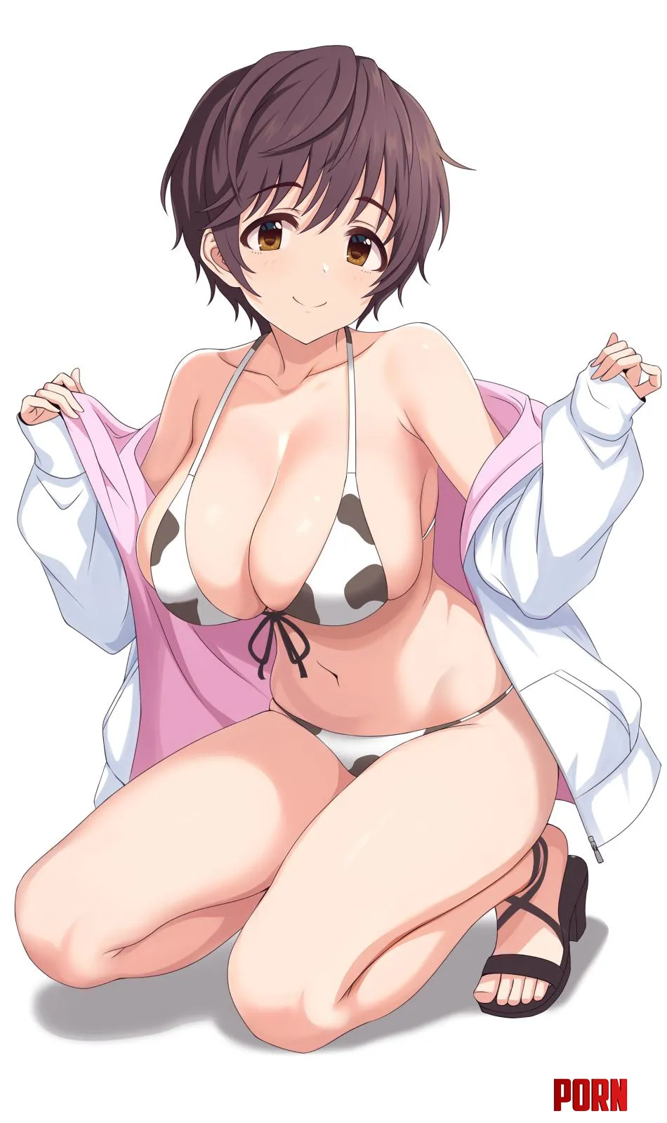 Cow Bikini Shizuku idolmaster by A_MASSIVE_PERVERT