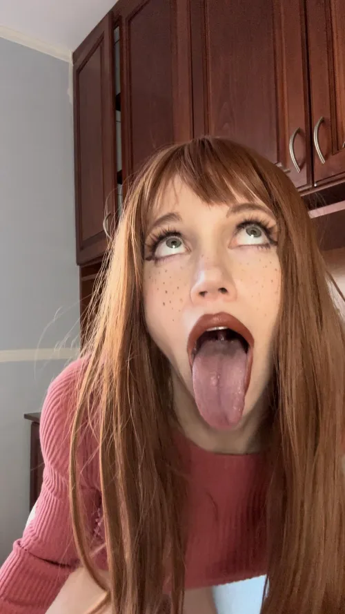 Thumbnail Big Eyes, Big Tongue: Unveiling the Ahegao Look by KimBluestone