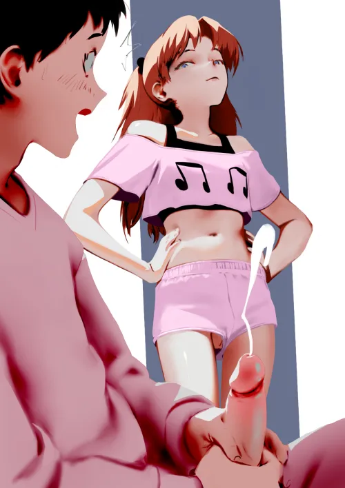 Thumbnail Shocking Encounters: Asuka Catches Shinji Masturbating in Cari's CumHentai