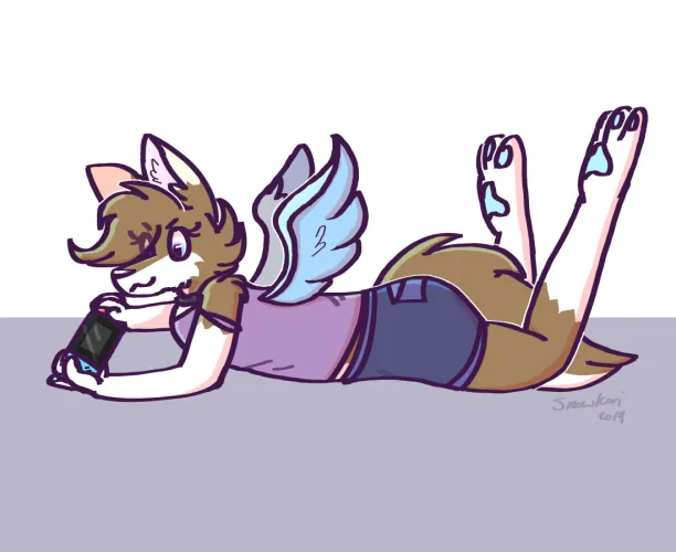 Thumbnail Old Sketch from 2019 by Snowwingedwolf | furry