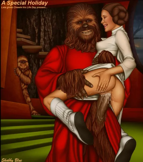 Thumbnail Love for Leia: Discover 'Leia Enjoying Life Day - Shabby Blue' by Germanicdutchman24