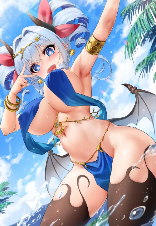 Thumbnail Succubus in a Belly Dancer Outfit by marxsander2016 in HeartShapedHentai Category