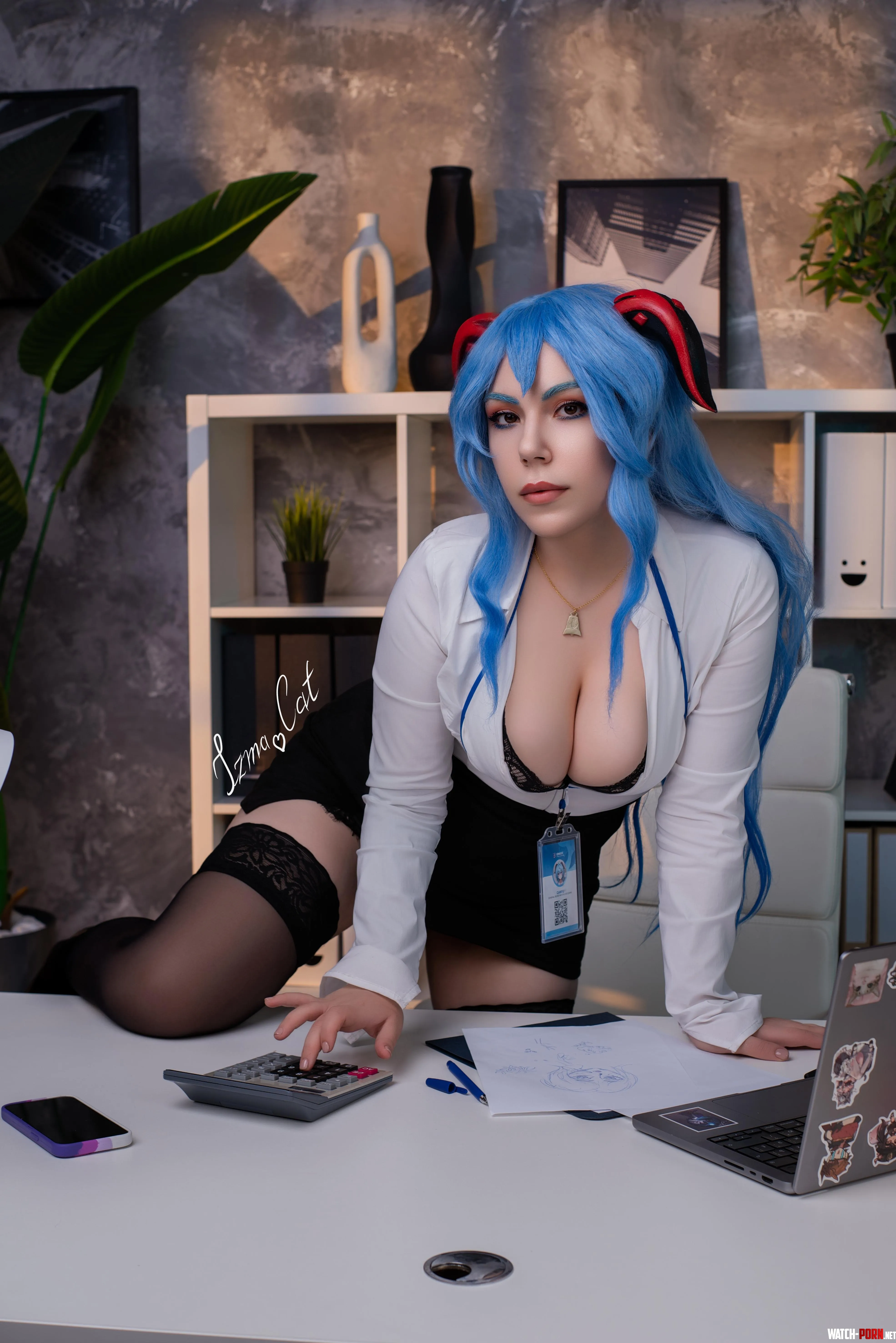 Secretary Ganyu from Genshin Impact by Izmacat by iam_izmacat