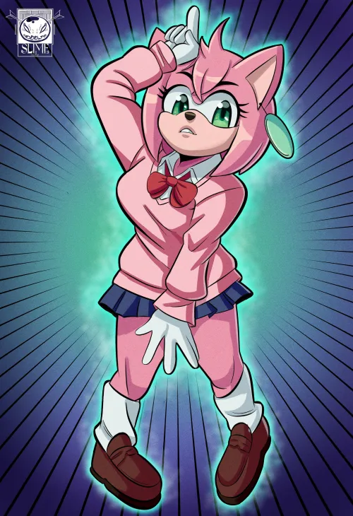 Thumbnail Furry Fanart Inspiration: Amy Rose Universo Dandadan Art by rodolfoslime