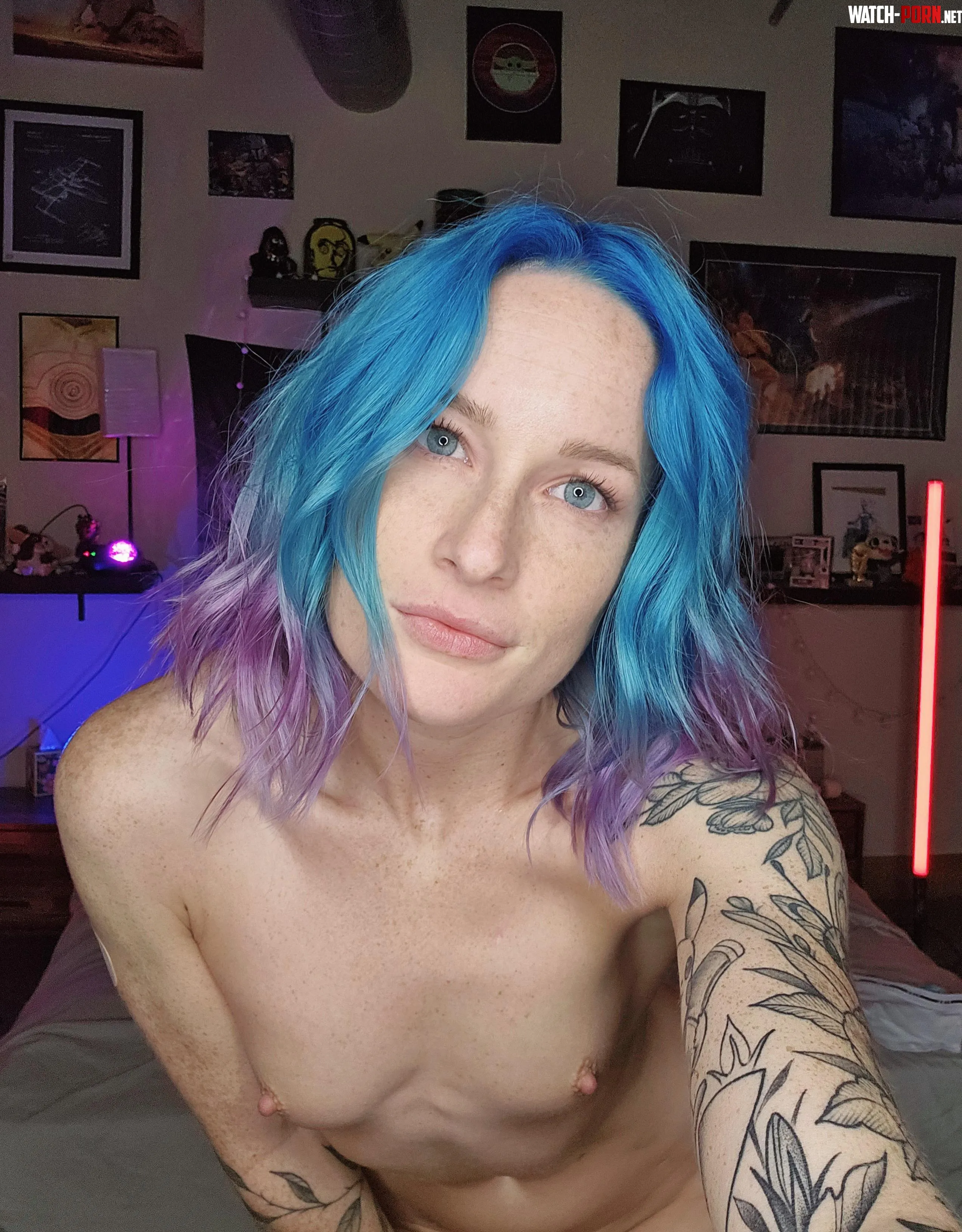 Blue hair  small tits by _MyLittlePanda_