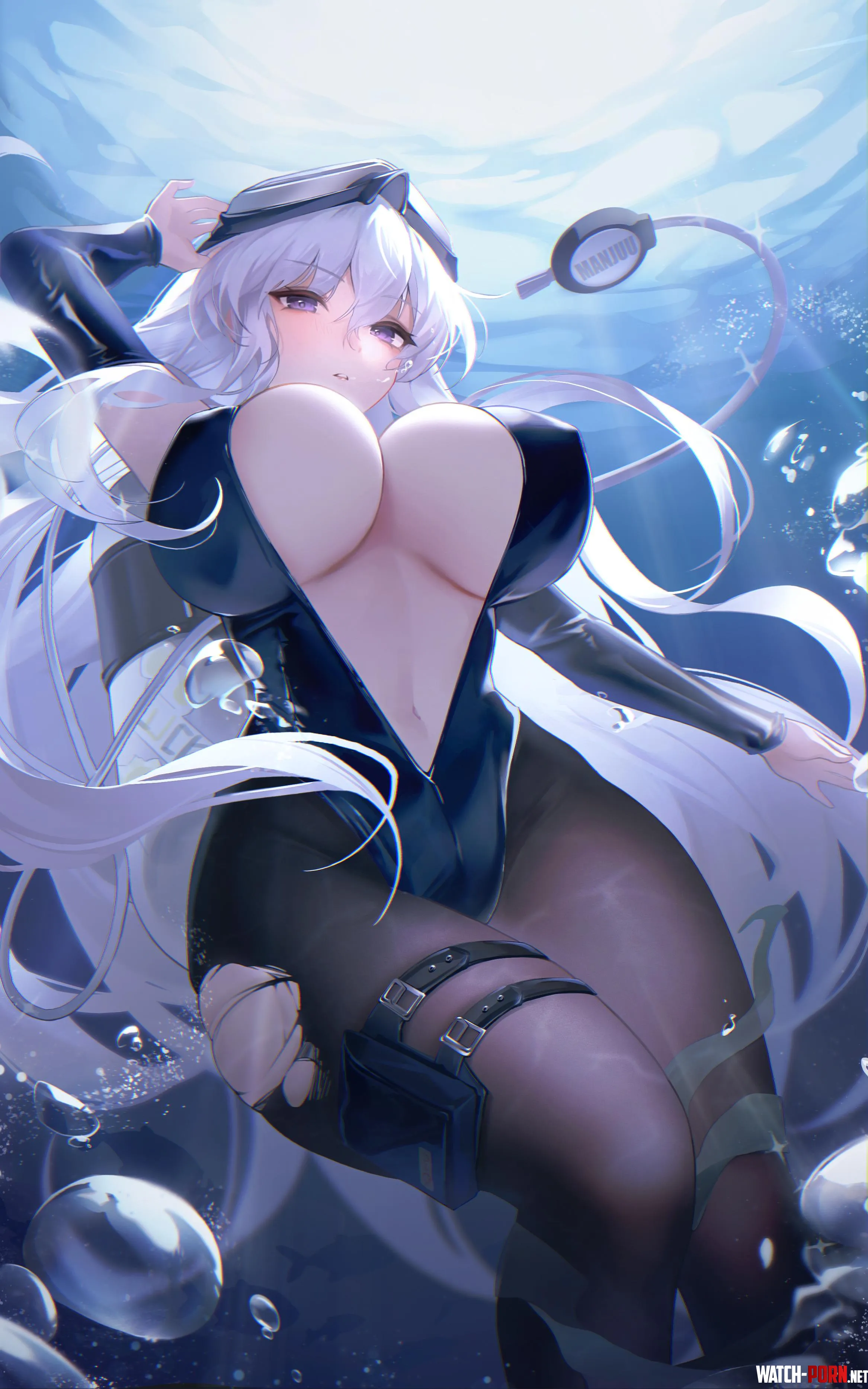 Swimsuit Enterprise underwater Azur Lane by marxsander2016