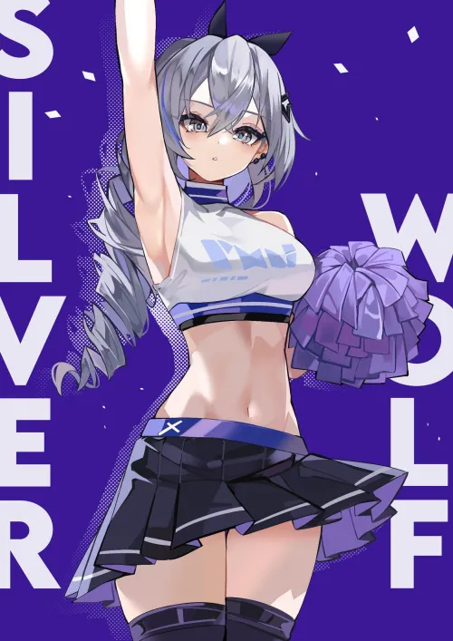 Thumbnail Dive into 'Cheerleader Silver Wolf Honkai Star Rail' by Kelzt-2nd in Animearmpits