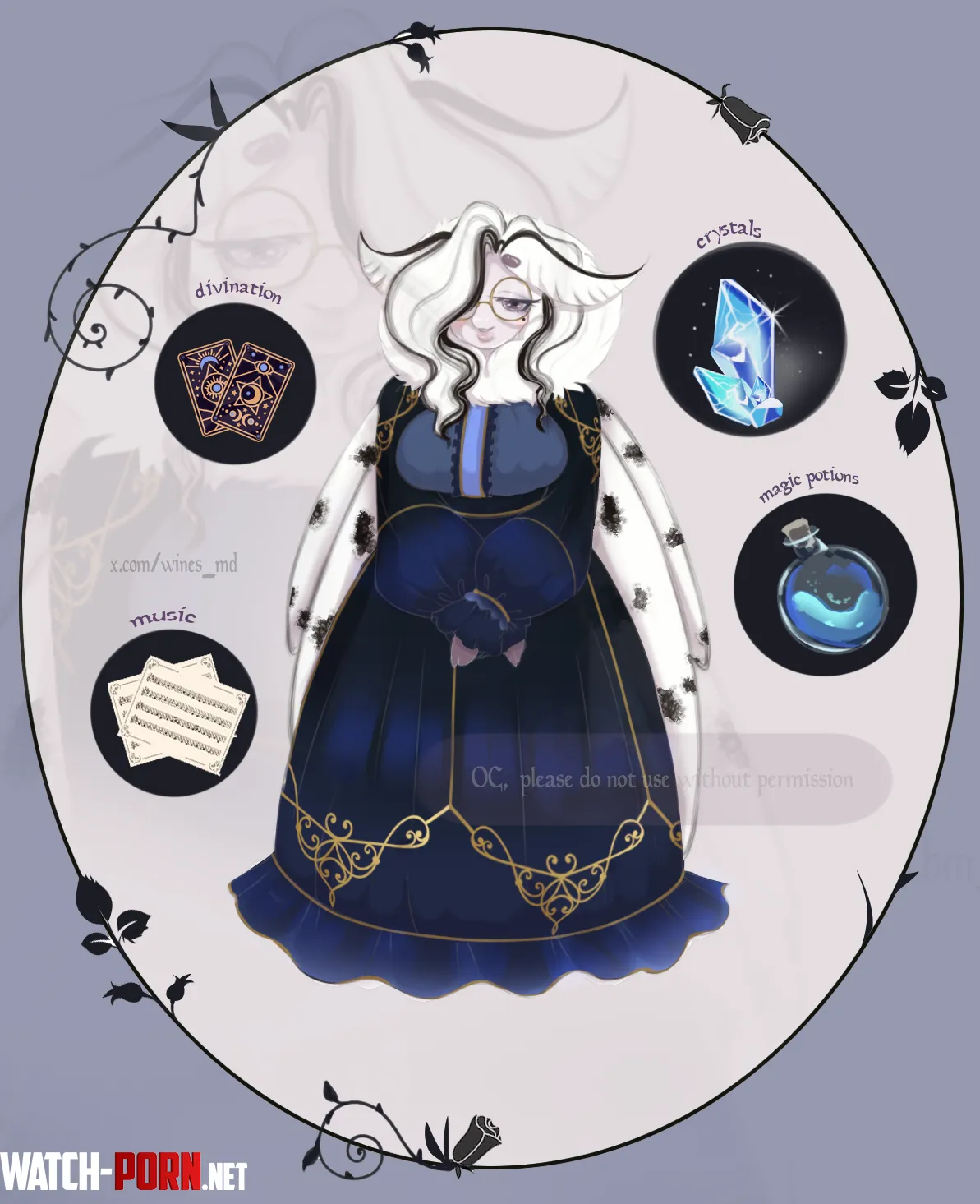 Shy and sleepy moth lady art by me mdwines  by Th_Win