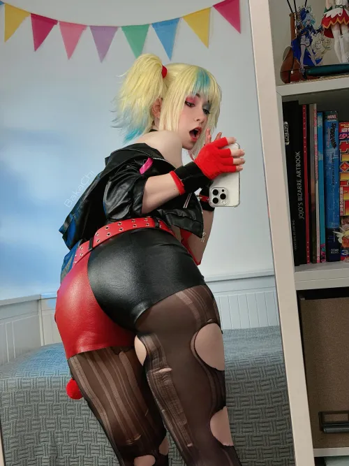 Thumbnail Harley Quinn's Charm Captured by PeachieMia in cosplaybutts