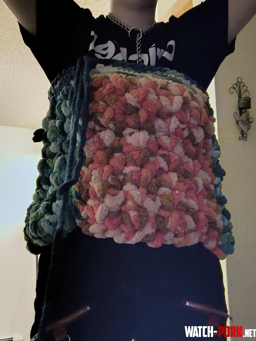 Update on the crochet fur suit Got some of the torso done by ChaoticLokean