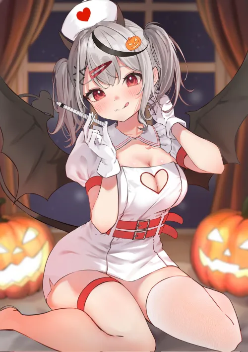 Thumbnail A_MASSIVE_PERVERT's Halloween Nurse Chloe Hololive in pantsu