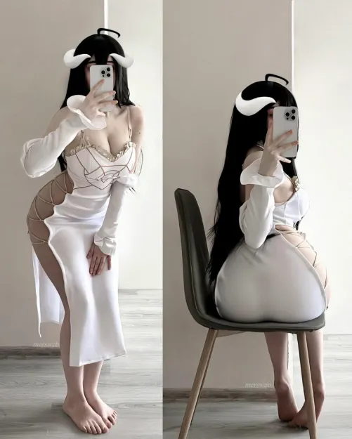 Thumbnail Thick and Sexy Albedo from Overlord: Mersweb's Impressive Cosplaygirls