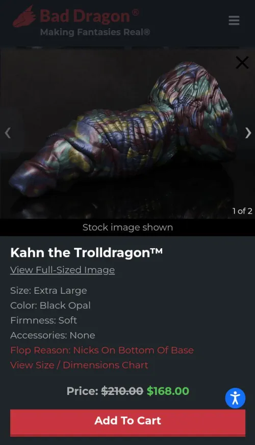 Thumbnail Kahn the Trolldragon in Black Opal | BadDragon by rolypolykanga