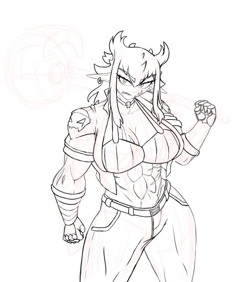 Thumbnail Captivating Oni OC Drawing Revealed by Mundane_Parfait2560 | MonsterGirl
