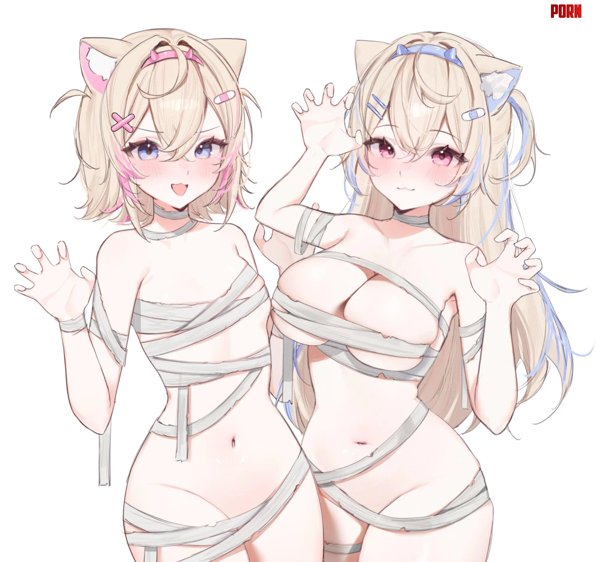 Bandaged FuwaMoco by A_MASSIVE_PERVERT