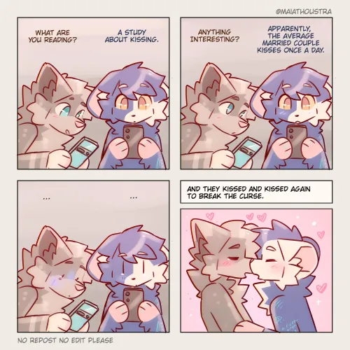 Thumbnail Furry Delight: Postmarital Kisses Comic by maiathoustra