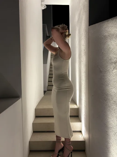 Thumbnail Perfectly Outlined Curves in White Dress by PerkyBabyy_ - Tightdresses