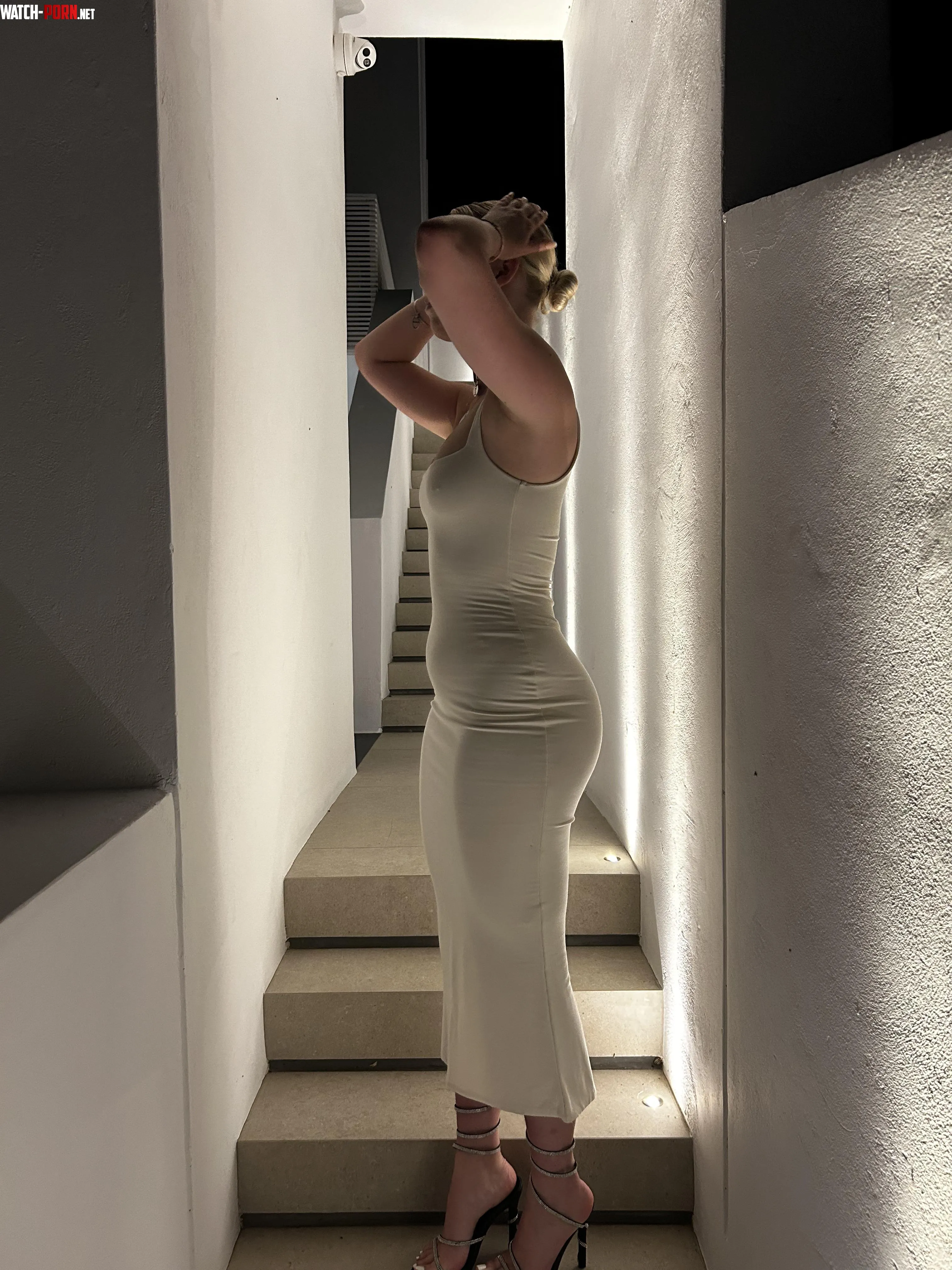 this white dress perfectly outlines my curves  by PerkyBabyy_