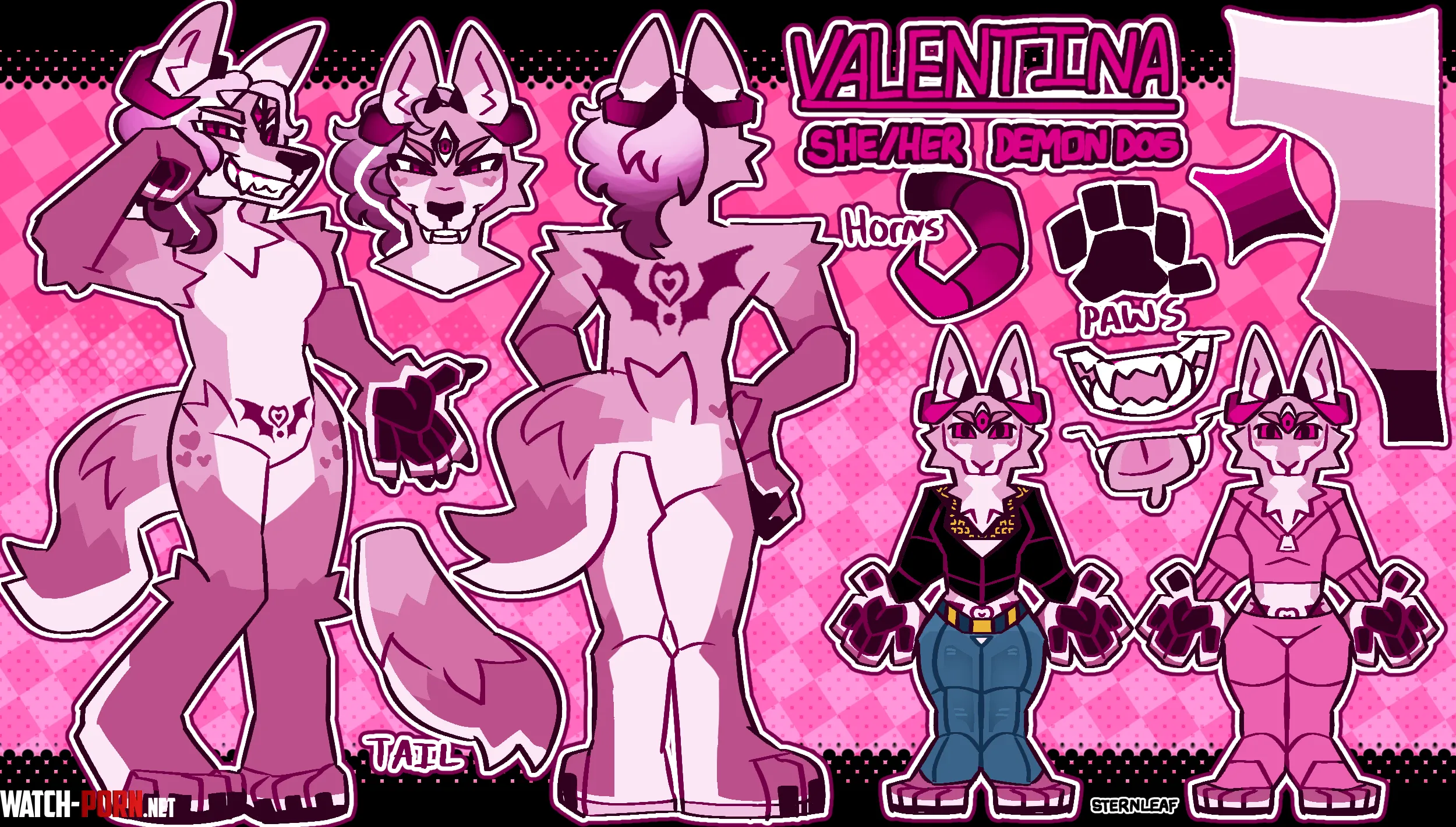 A super fun reference sheet commission for my bestie art by me by SternLeaf