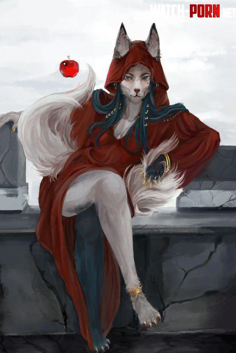 The flying apple and my first art of anthro on Reddit  by AndreyREL