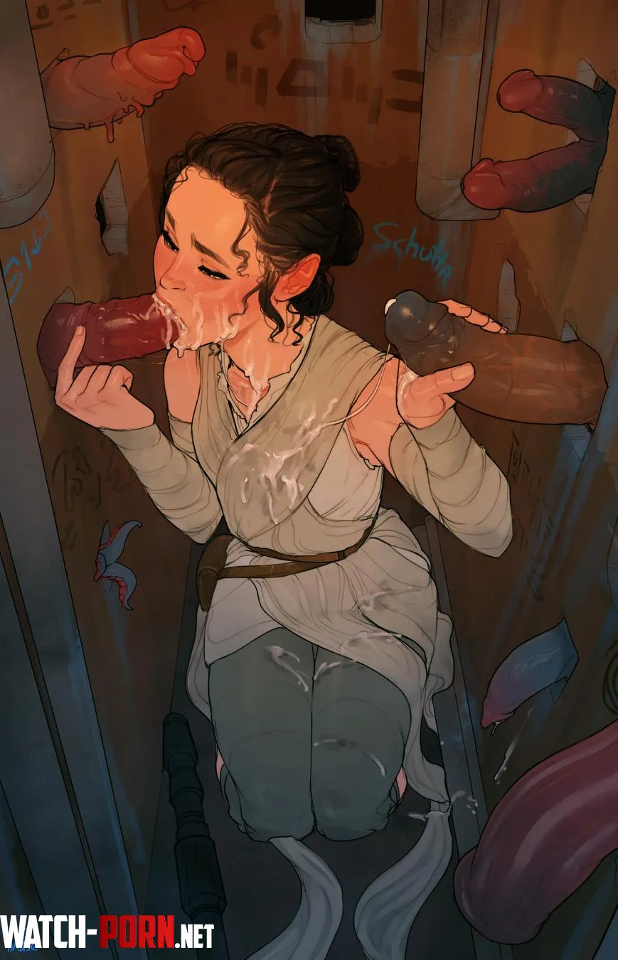 Rey gets sloppy  by Somanycookies1