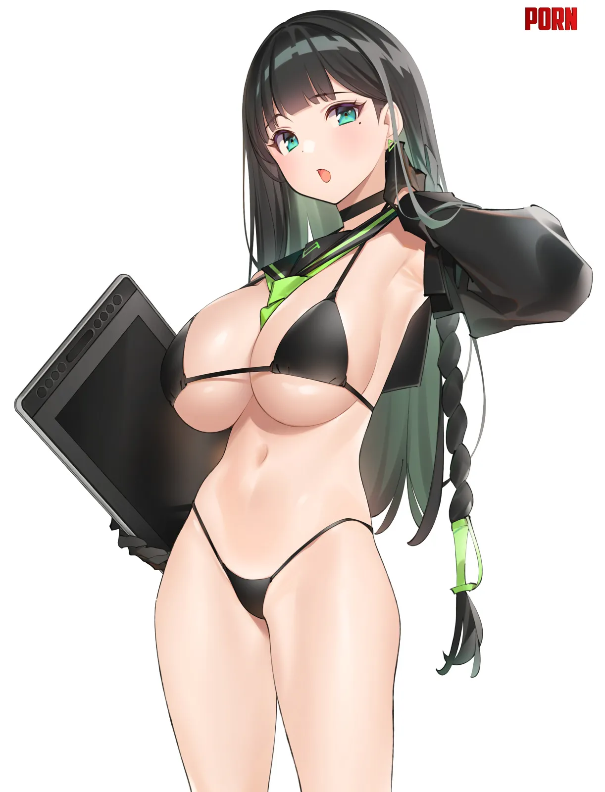drawing tablet waifu by litcatqt