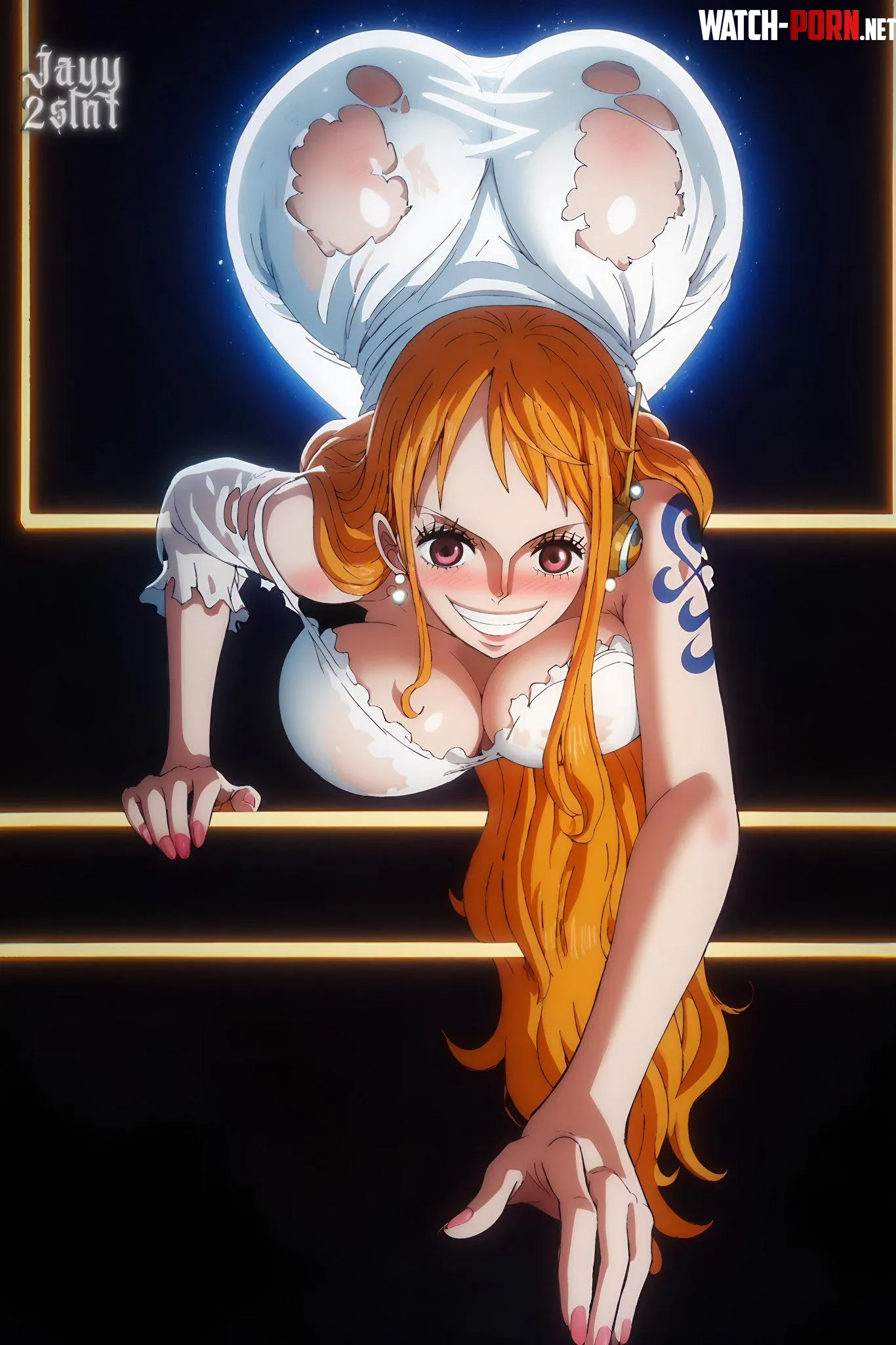 Nami after Halloween party   by une_piece