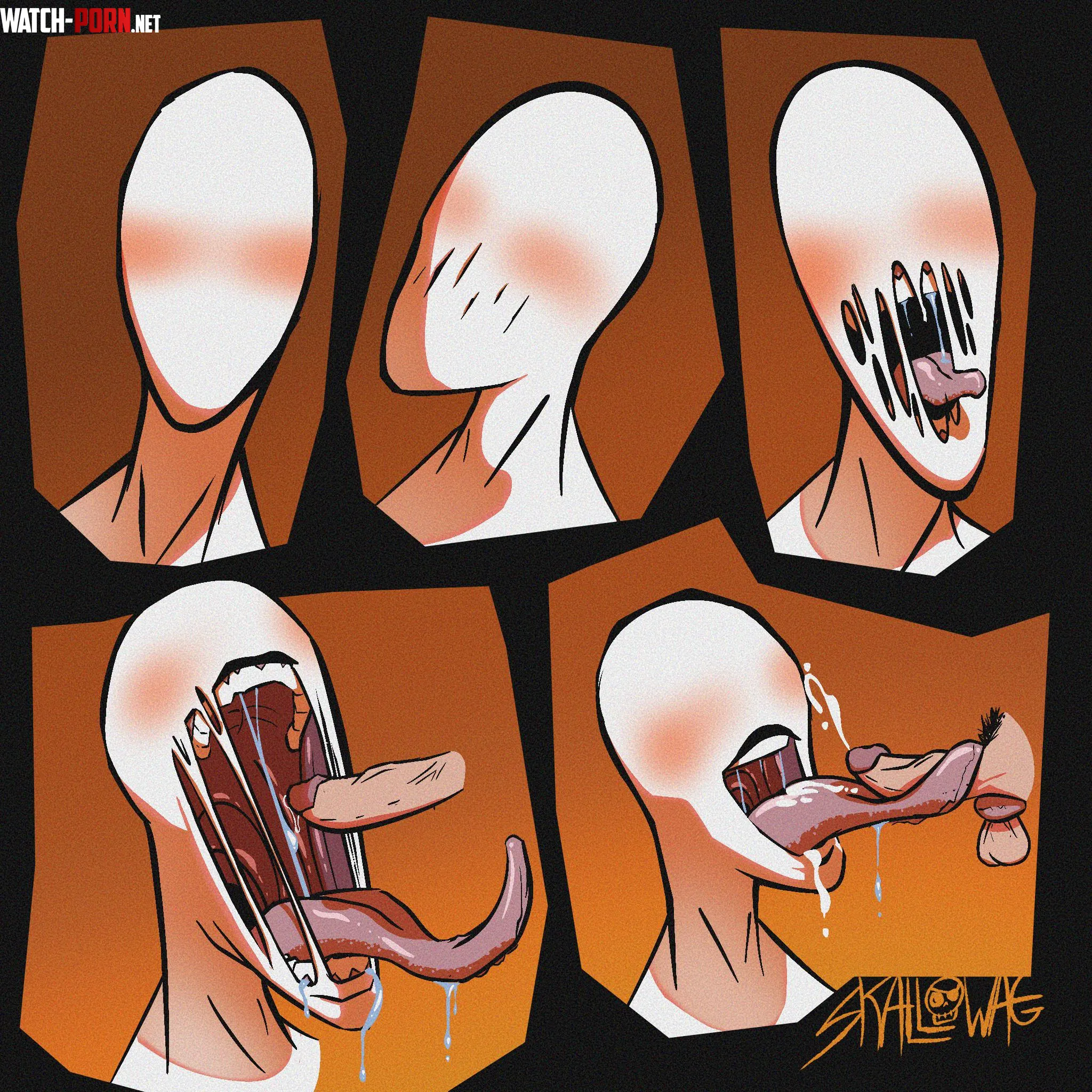 SlenderMaam art by me Slenderman by skallowag