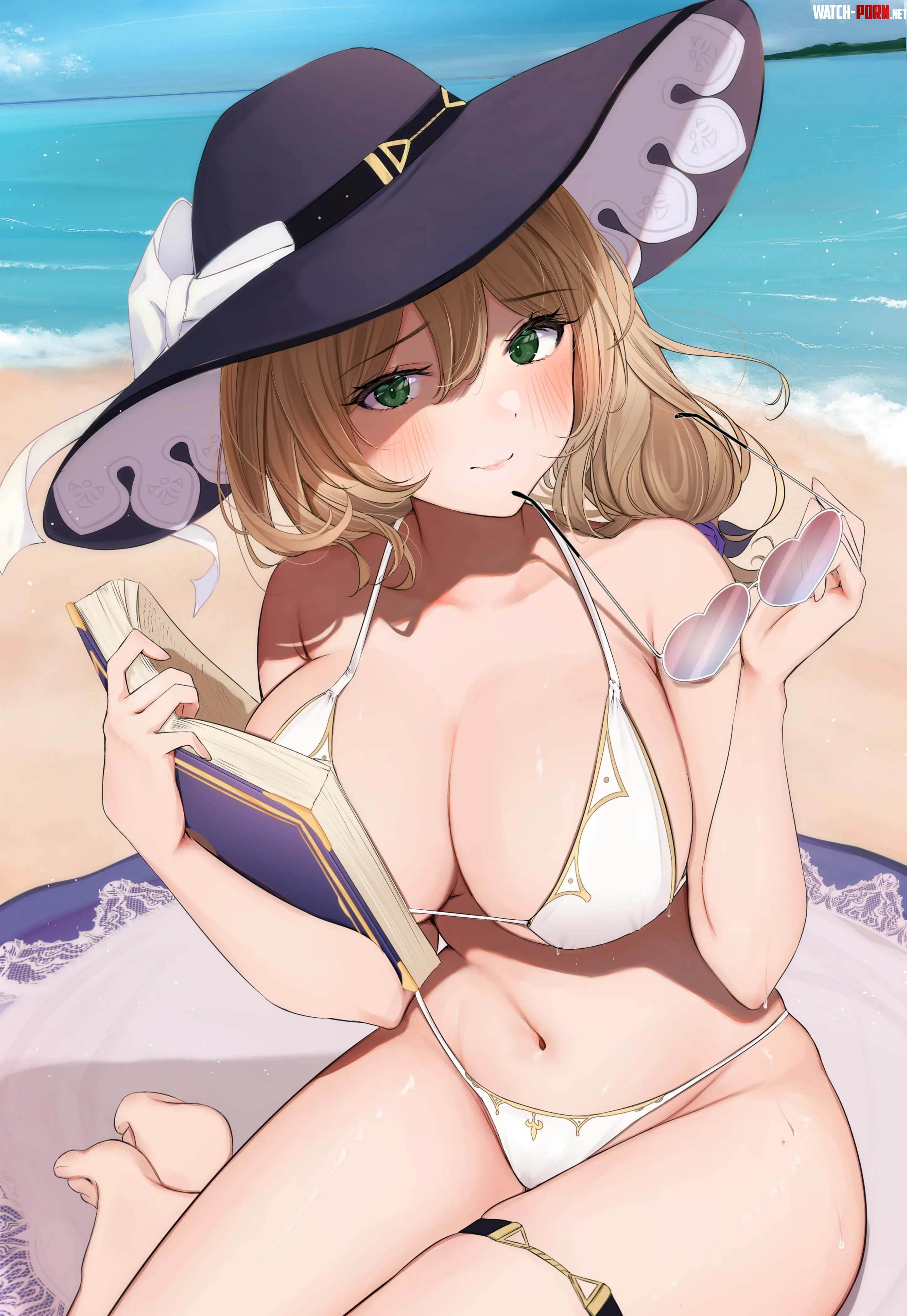 Swimsuit Lisa reading a book by marxsander2016