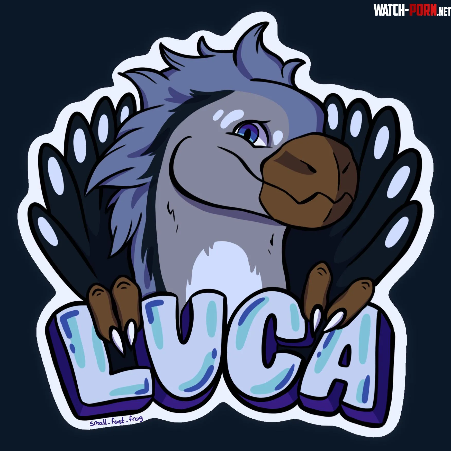 Con badge for myself 3 art by me by small_fast_frog