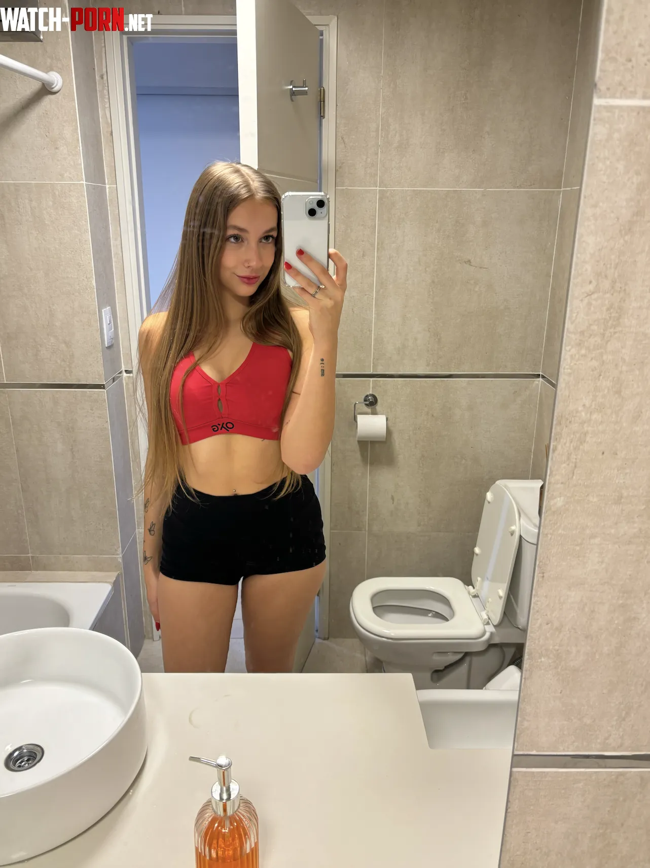 My new red top matching my nails by Dotty_Orla