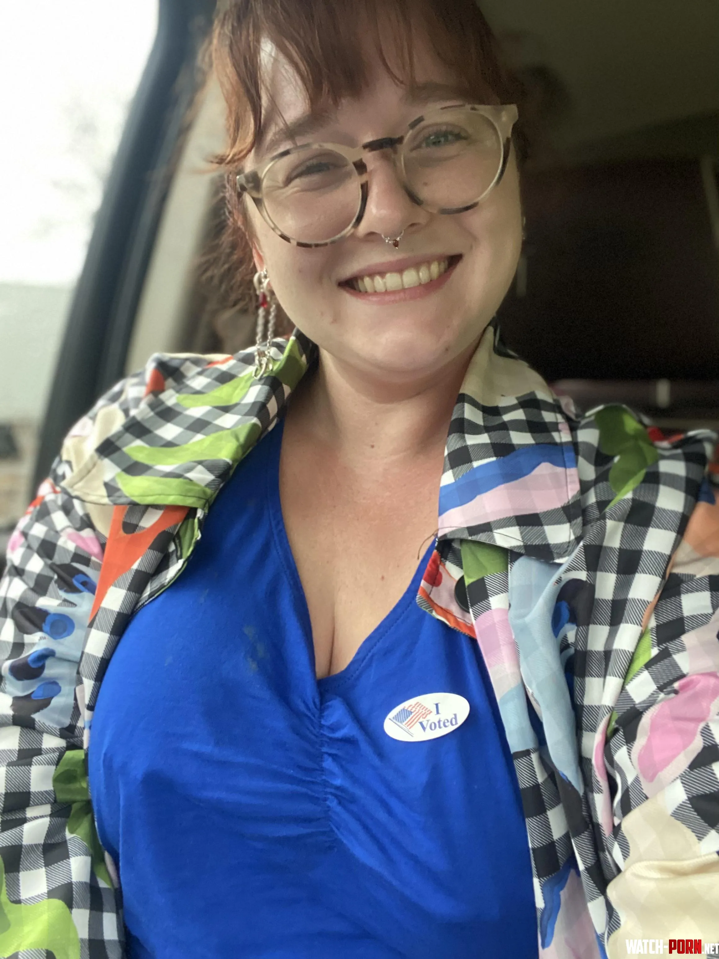 I voted braless today  by Cosmonaughtie_