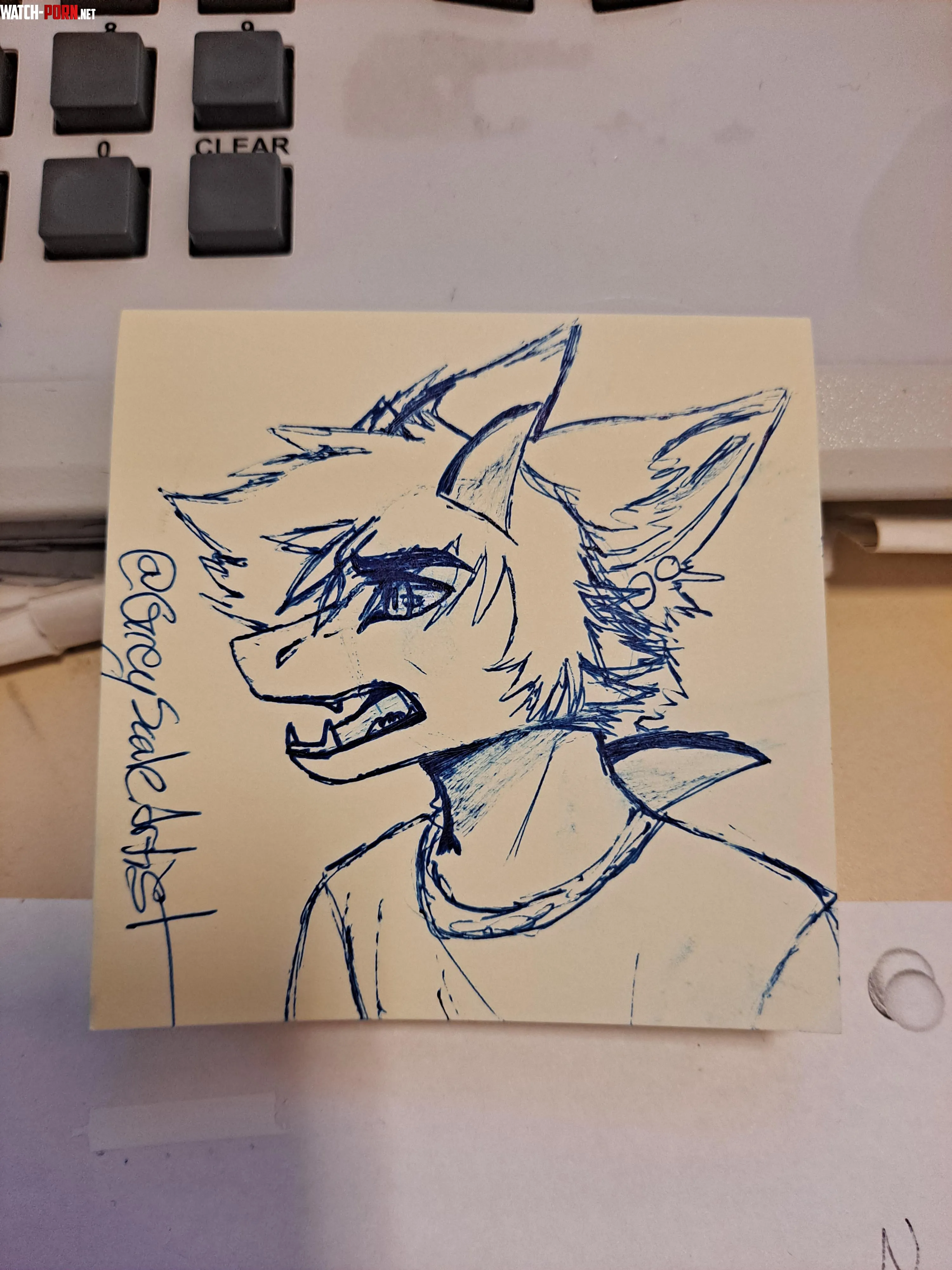 Little doodle I did at work today by GreyScale13579